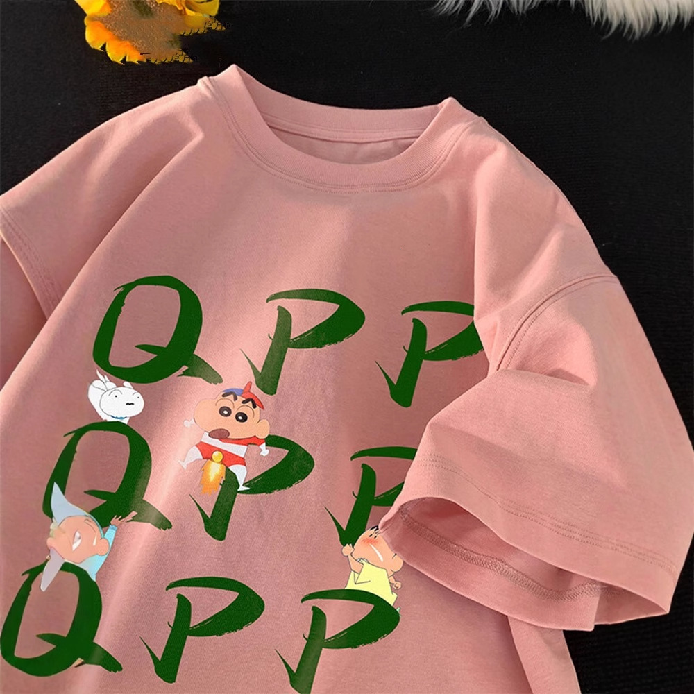 Crayon Shin-chan Fun Spoof Designer Short Sleeves T-shirt For Men 2025 Summer Thin Loose Casual Versatile Gift For Friends Half-sleeve Tee