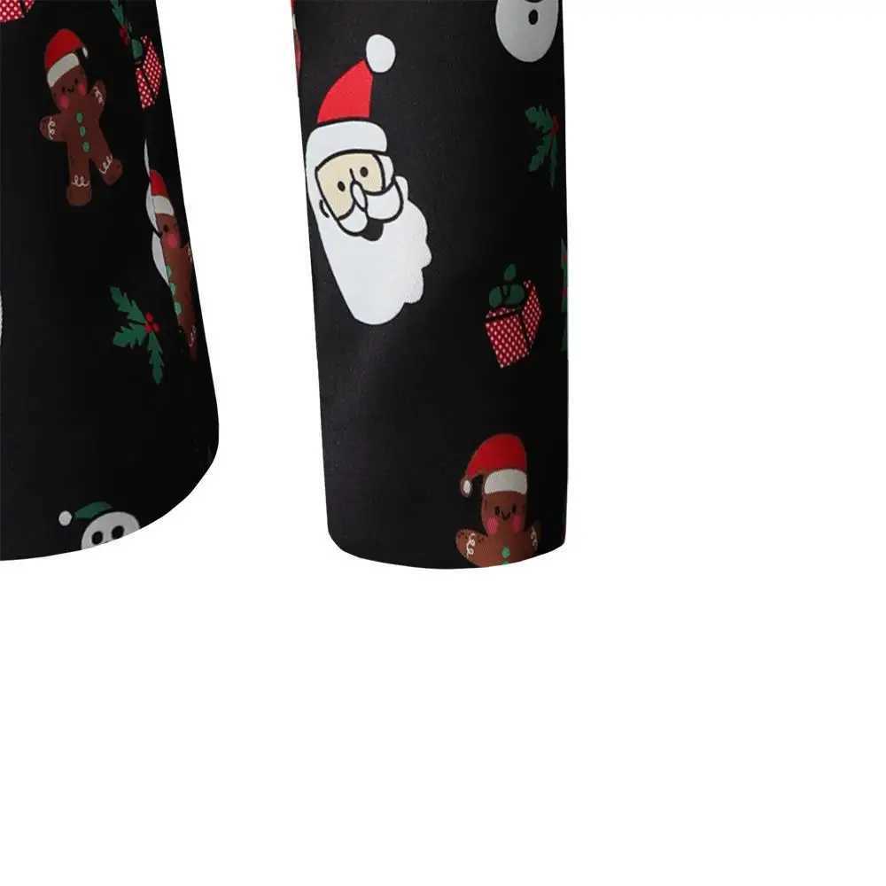 Christmas Mens Suit Two Piece Green and Red Printed Jacket with Trousers Fashion Casual Mens Sets X250704