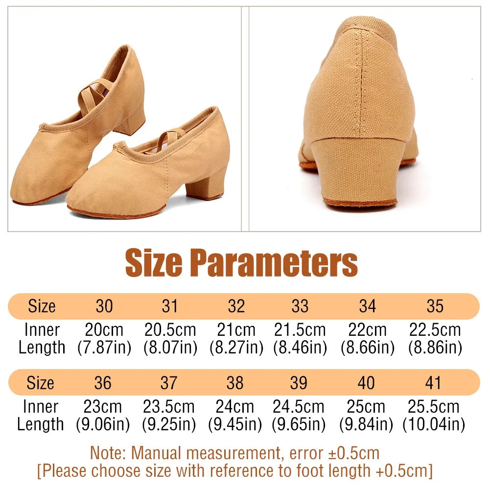 Adult Jazz Ballroom Canvas Dance Shoes Women Teacher Soft Sole Latin Modern Dance National Shoes Standard Practice 250628