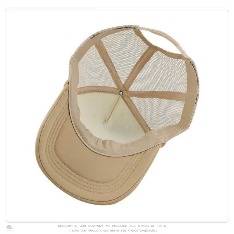 New Trucker Caps Men Wen Plain Blank Foam Mesh Baseball Cap With Rope Summer Breathable Outdoor Sport Sun Visor Hats X250704