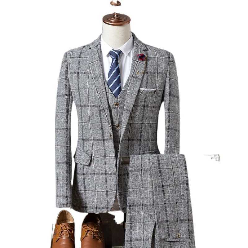 Mens Wedding Business Formal Slim Suit 3-piece Fashionable High-end Design Banquet Suit (Blazer+vest+pants) Size S-4XL X250704