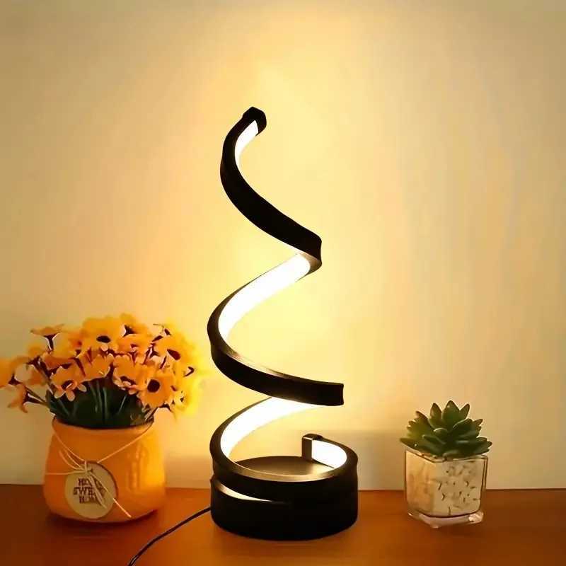 5V USB LED Table Lamp Modern Creative Spiral Desk Light 3 Colors Dimmable For Bedroom Living Room Office Bar Decoration Lighting XJ250703