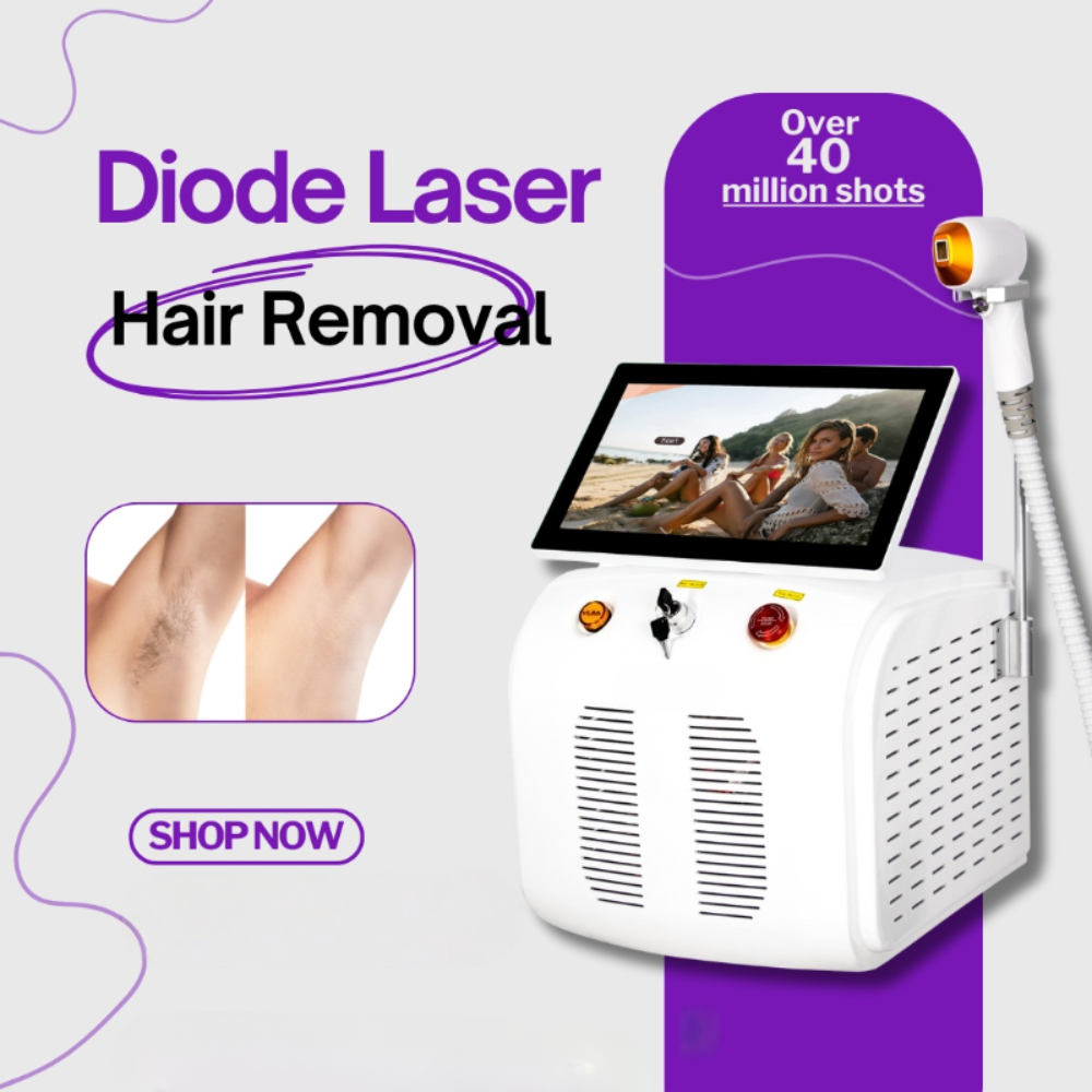 Professional 808 Diode Laser Permanent Hair Remove 3 wavelength Fast Depilation Painfree Follicle Penetration Skin Rejuvenation Device