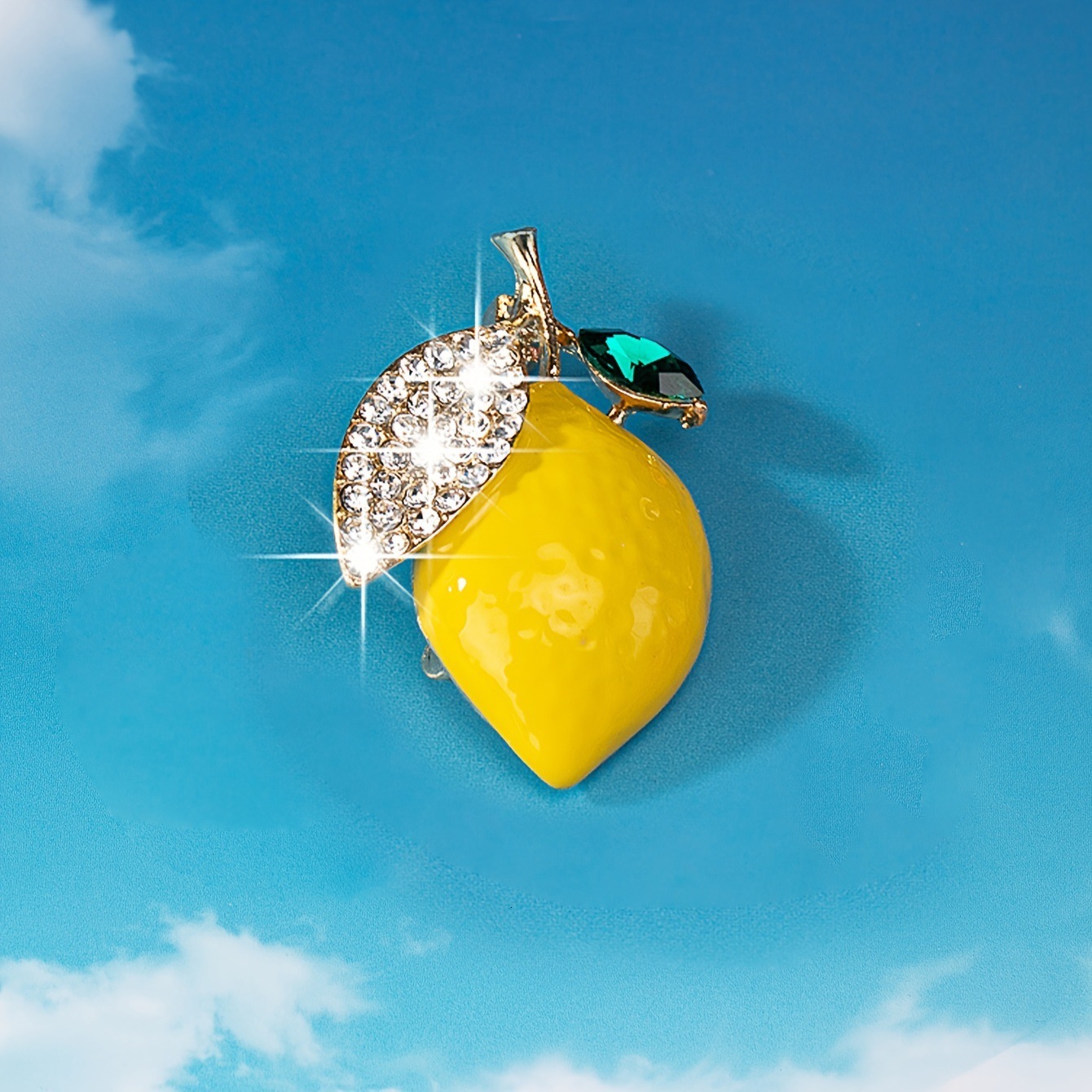 Korean Style Fashion Simple Cute Cherry Playful Alloy Enamel Fruit Series Brooch For Women Pin