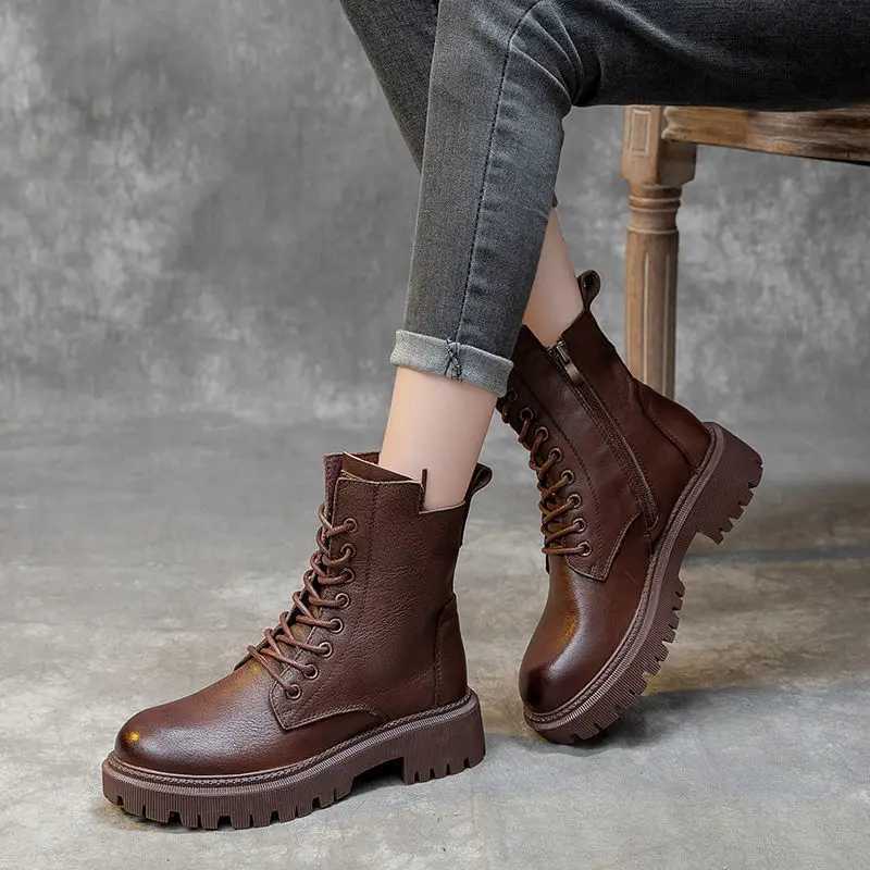 2022 Boots Women Shoes for Winter Boots Fashion Shoes Woman Casual Autumn Leather Botas Mujer Female Ankle Boots Women Z250704
