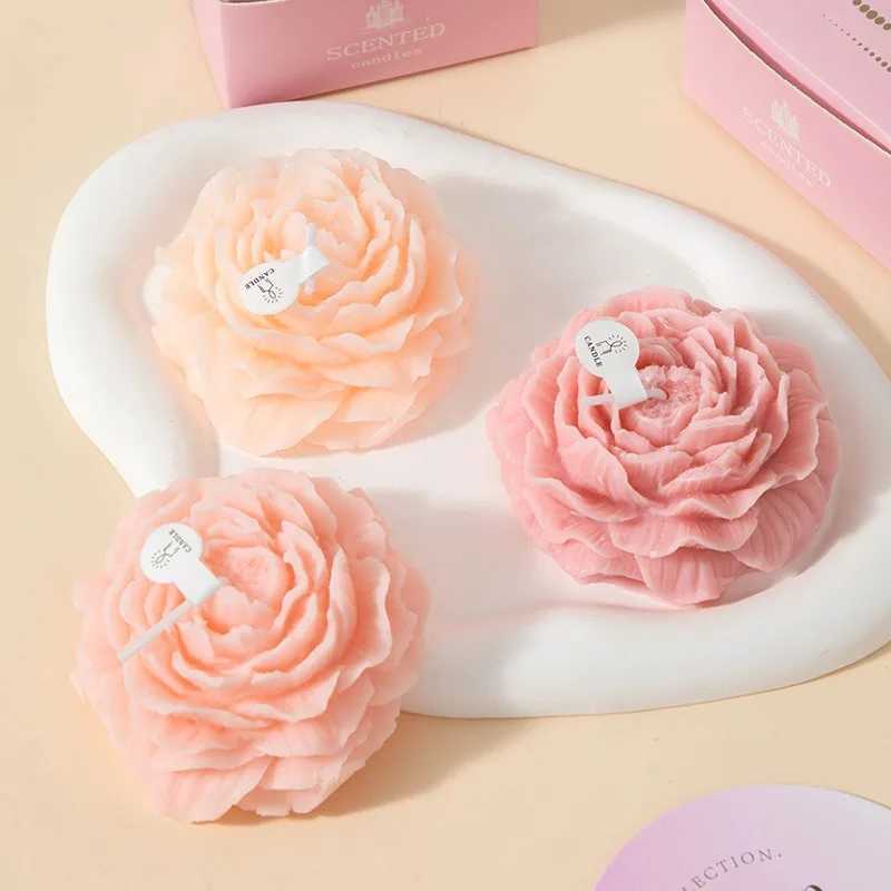 1 Pack Peony Scented Candle Floral Aromatherapy for Home Decor Holiday Weddings Parties Bedroom Restaurant Relaxation W250704