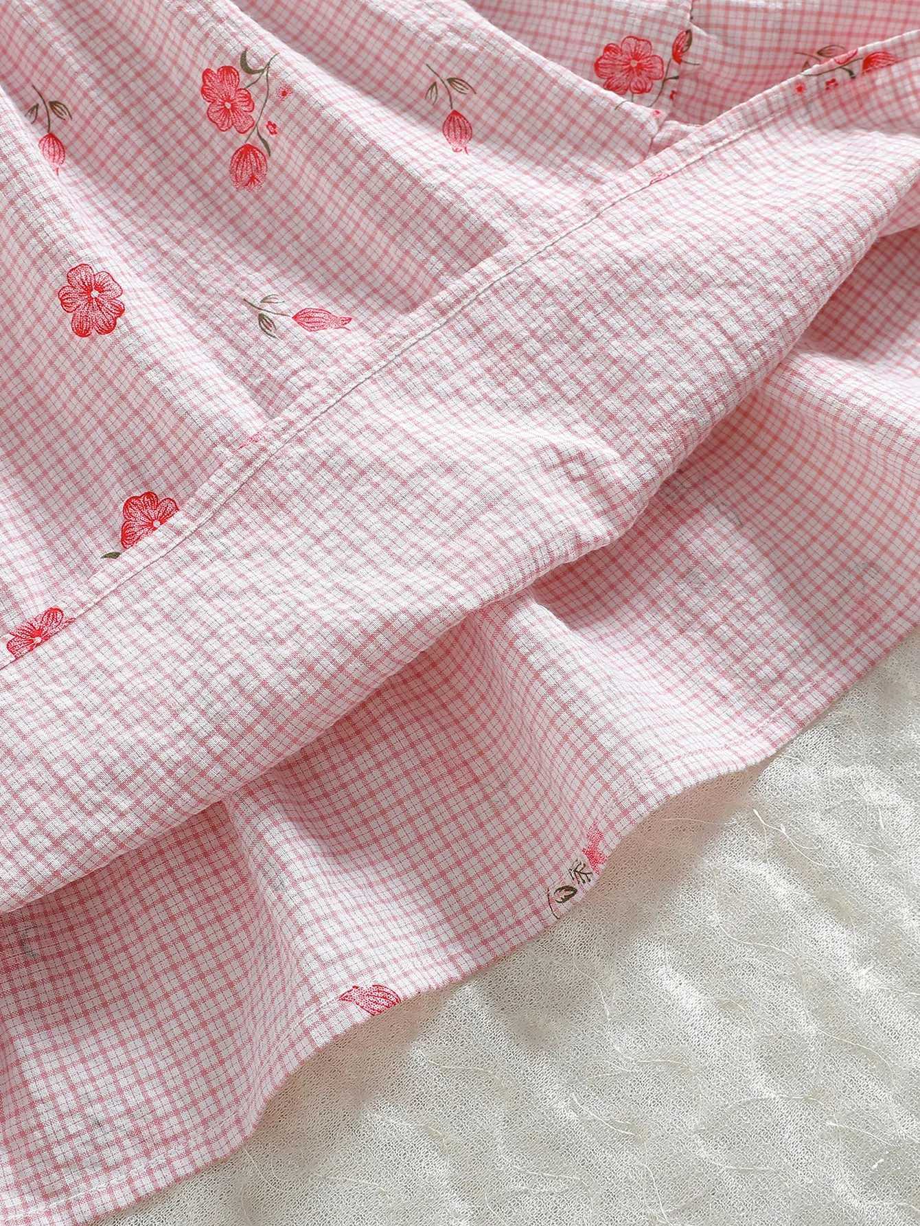 Kids Girls Summer Sleless 2025 1-6Y Print Floral Fashion Peter Pan Collar Casual Daily Dress Children Clothing R250704