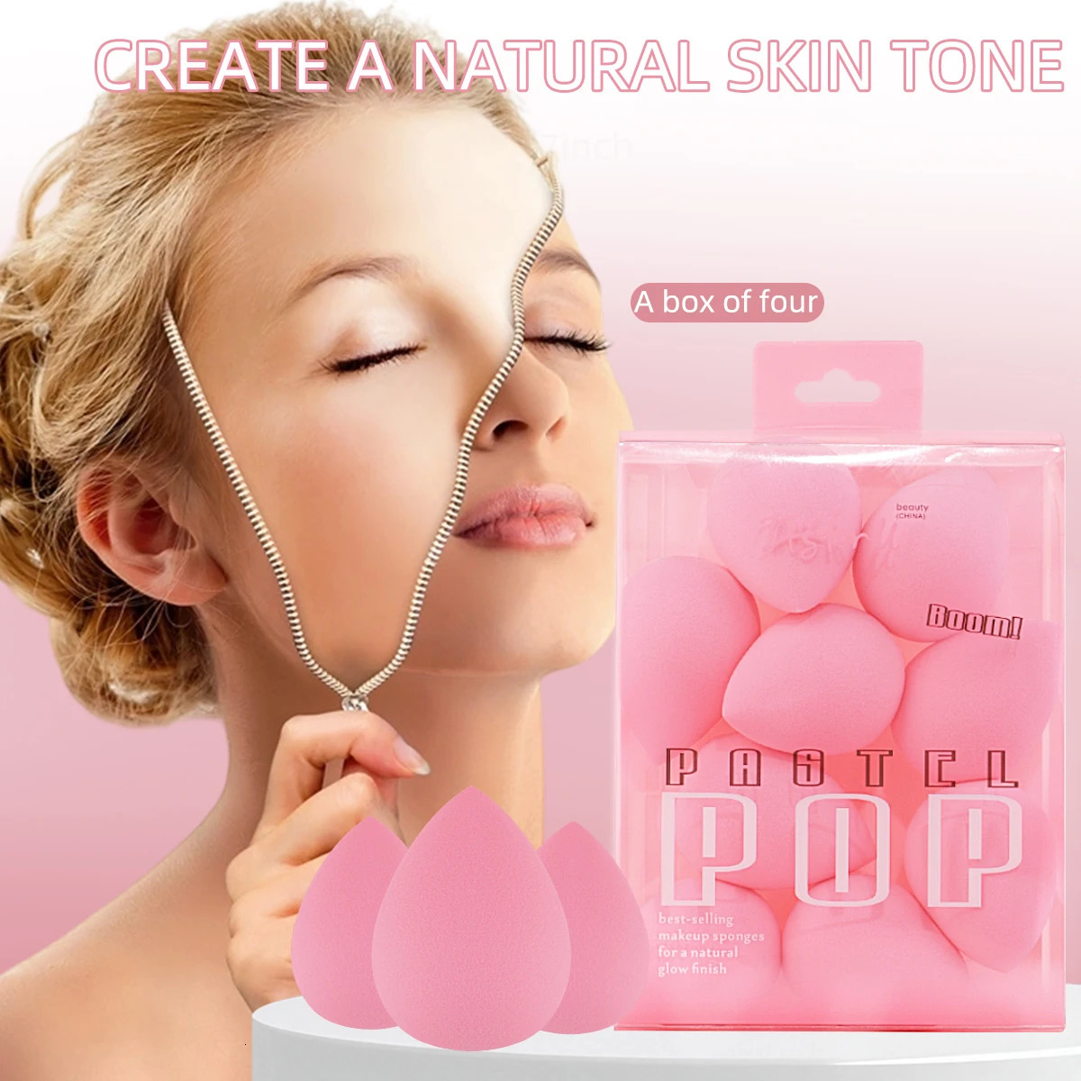 9pcs soft makeup sponge combination hydrophilic dry and wet suitable for foundation powder and other beauty eggs 250625