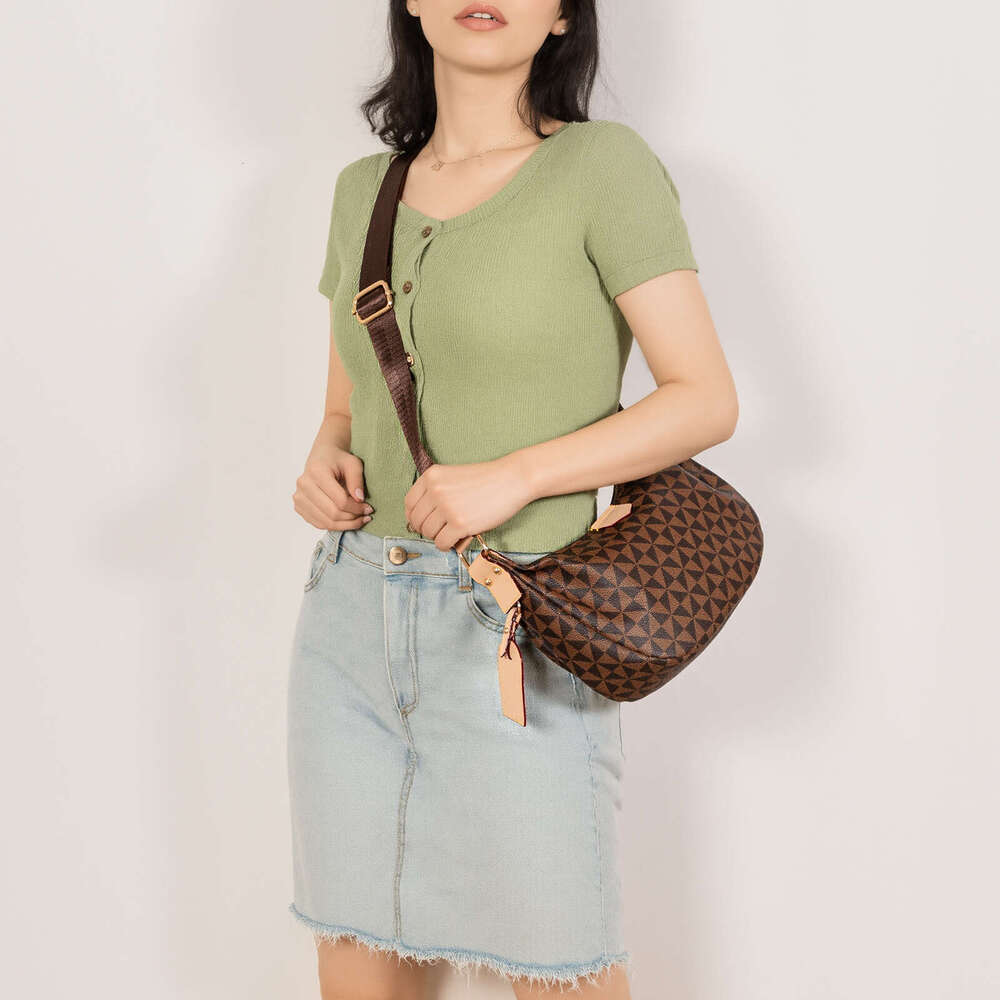 Lanjia Lacel Urwebin New Bags Wide Strap High Quality Plaid Print Single Shoulder Underarm Dumpling Casual Versatile Large Capacity Crossbody Bag C