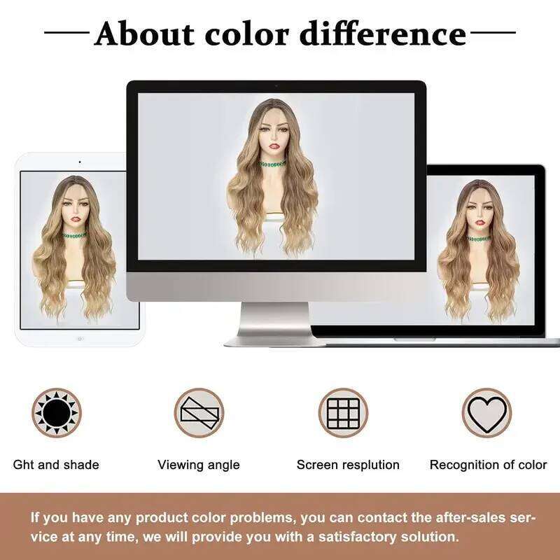 Synthetic Long Lace Matte Silk Ombre Platinum Blonde Wavy Wig Women 26 Inch Curly Middle Part Extension for Daily