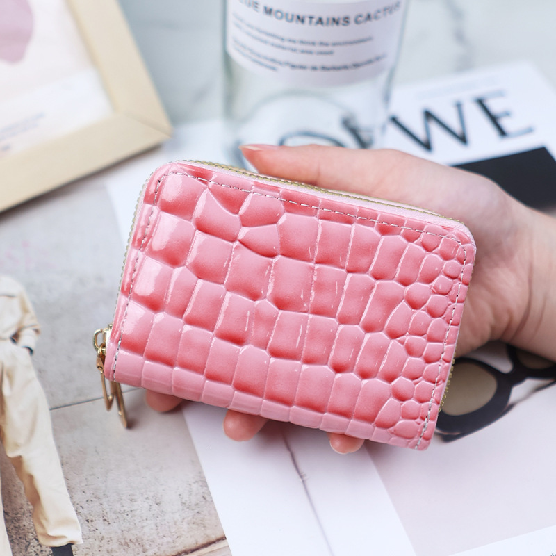 Free Shipping Designer Bag Accordion Card Holder For Women Multi-card Slot Card Holder Large Capacity High-end ID Holder Crocodile Pattern Double-laye