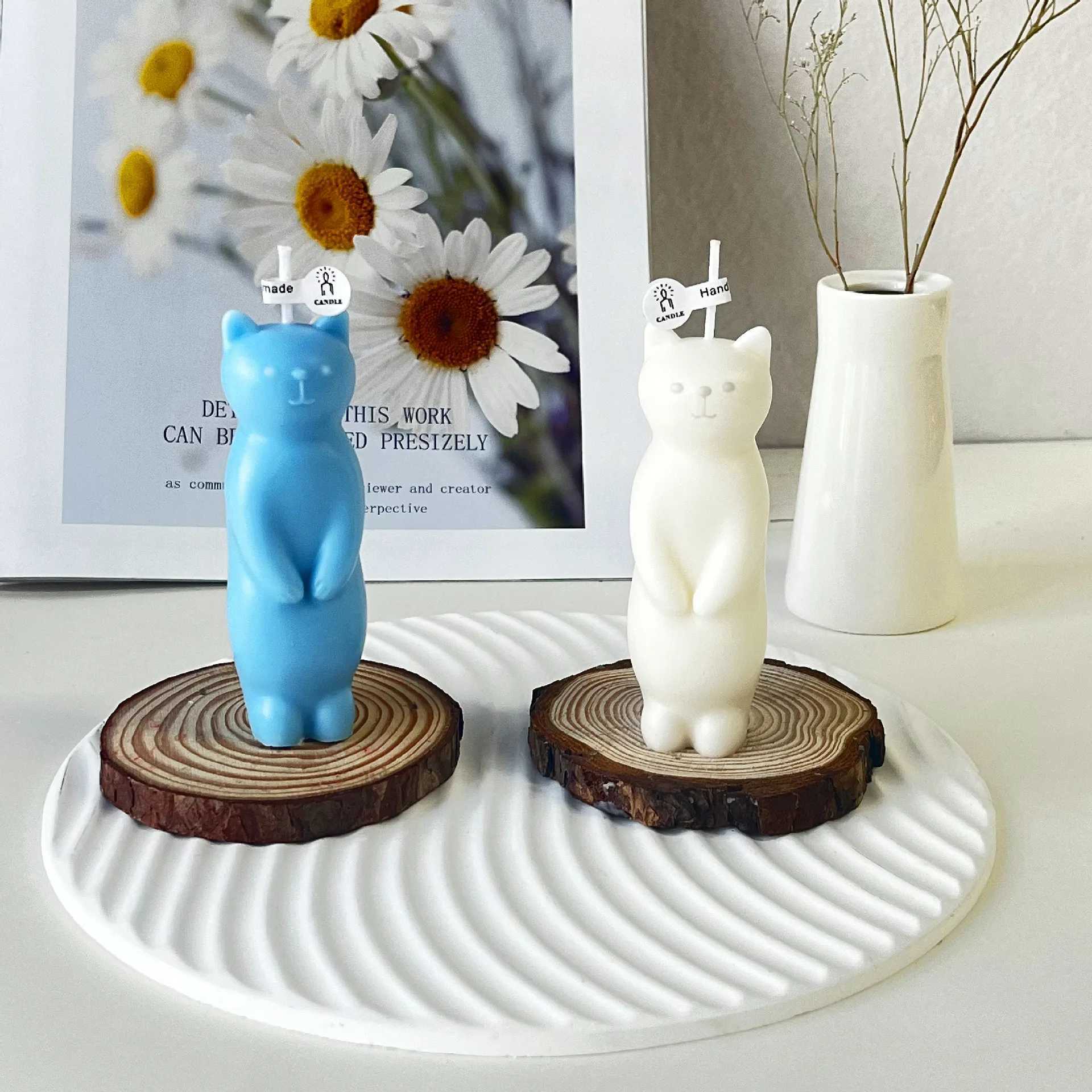 Creative Scented Candles Stand Cat Shaped Aromatic Candles Home Decoration Ornaments Birthday Gifts Vanilla Ocean Sandalwood W250704
