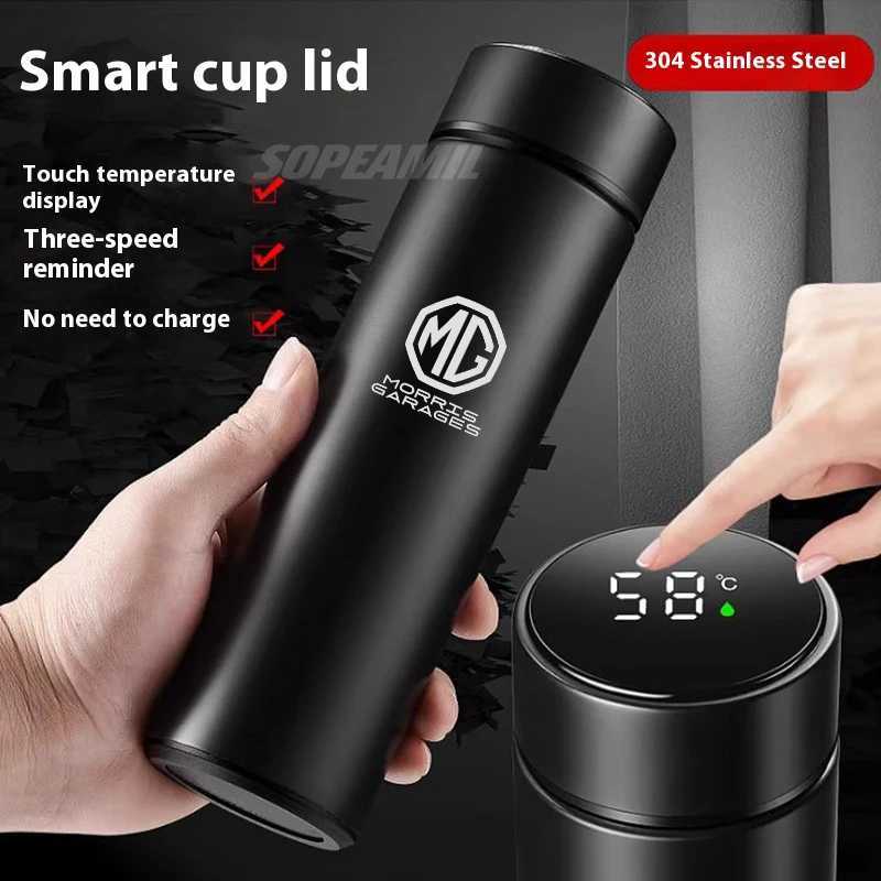 MG ZS Hybrid+ HS ES5 MG4 S5 EV EZS ONE MG3 MG5 MG6 MG7 Car Thermos Cup Water Bottle Temperature Display Coffee Cup Thermos Flask l250704