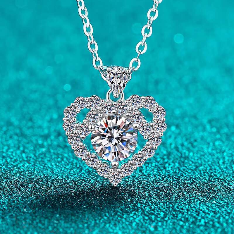 New Arrival Silver 925 Original Brilliant Cut Passed Diamond Test D Color Moissanite Pendant Necklace for Women Fine Jewelry