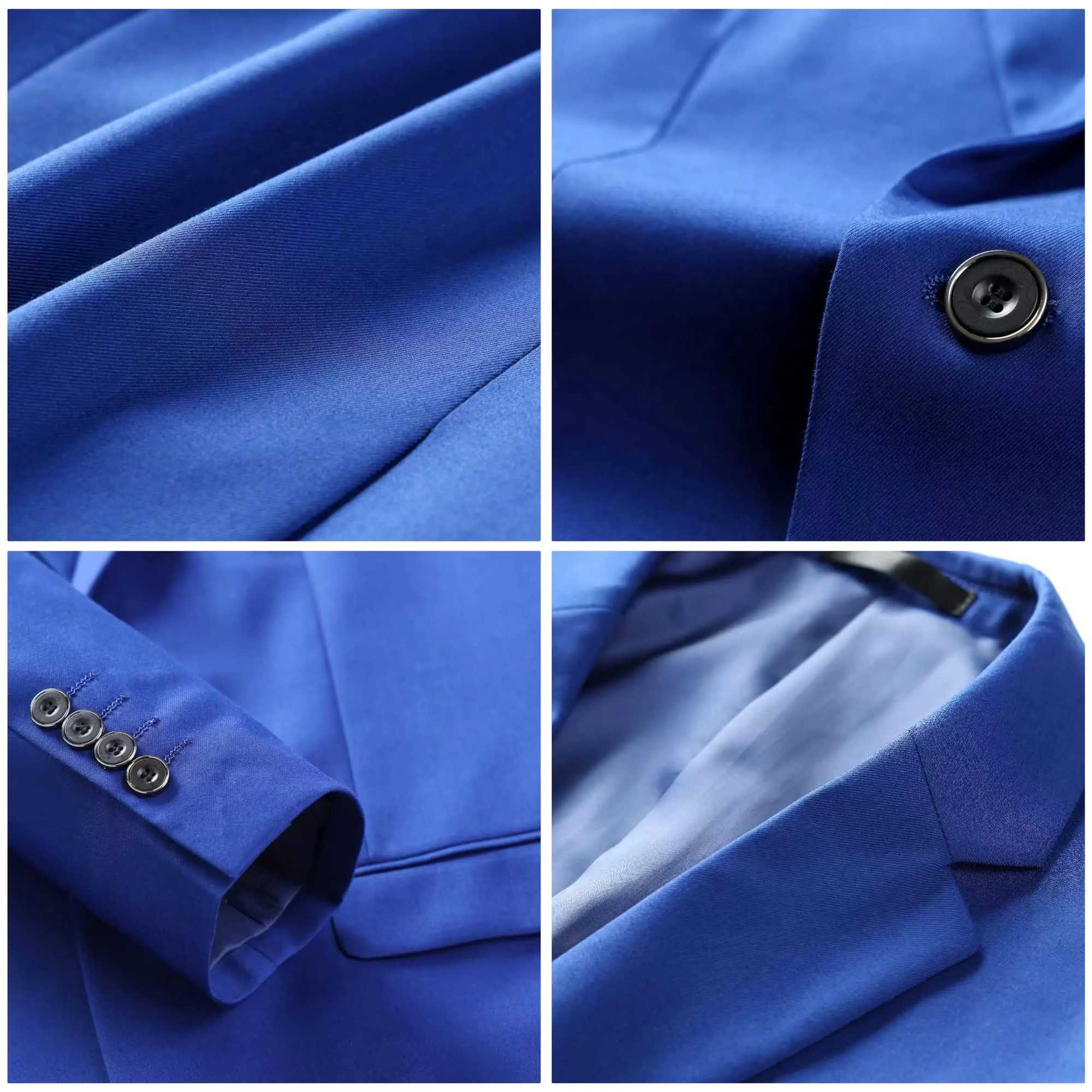 2023 Mens Business Suit Set Groomsmen Regular Fit-Tuxedo Jacket+Trousers Men Suit Set Lapel Formal Stylish Buttons Pockets X250704