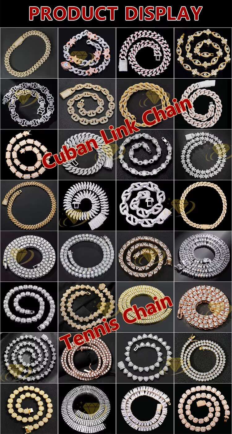 16MM Custom 925 Sterling Silver Iced Out Moissanite Necklace Has GRA Certificate Diamond Cuban Link Chain Hip Hop Jewelry