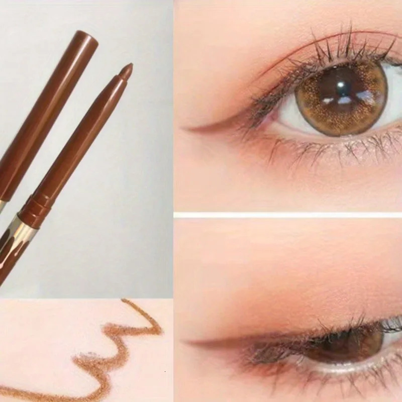 Smooth Eyeliner Gel Pencil Waterproof Long-lasting Ultra-fine Natural Soft Non-Smudge Black Brown Eyeliner Pen Makeup for Eyes 250704
