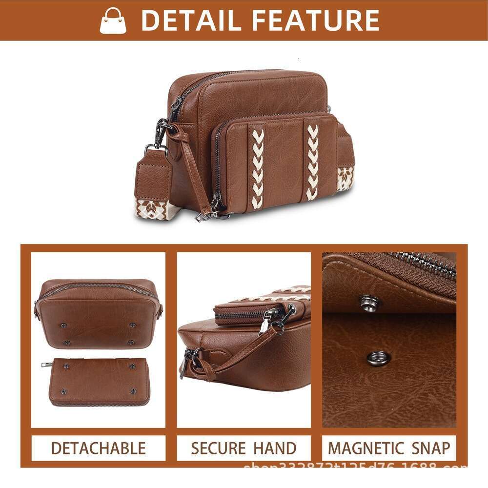 Crossbody Women's Woven Wallet PU Shoulder Bag Commuting High-end Feel Large Capacity