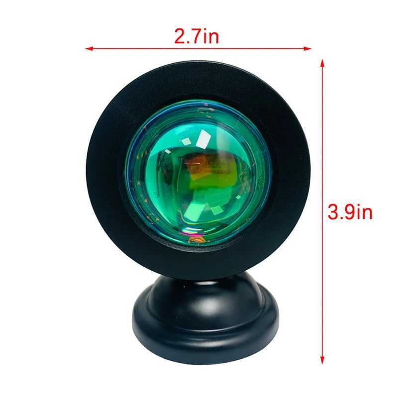 Led USB Sunset Lamp Projector Home Decor Night Light Portable Mood Light For Bedroom Living Room Wall Photography Neon LightsXJ250703