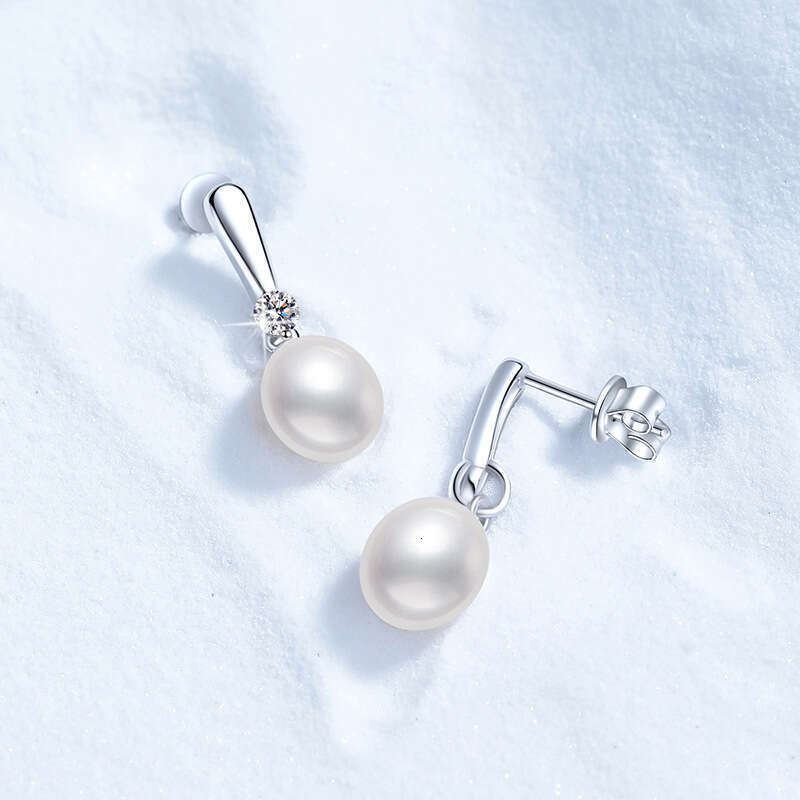 MoiS925S925anite S925 Pure S925ier Natural FreS925hwater Pearl PrinceS925S925 Diana S925tyle Elegant High-end EarringS925 for Women 289