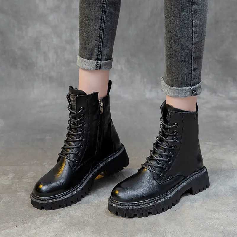 2022 Boots Women Shoes for Winter Boots Fashion Shoes Woman Casual Autumn Leather Botas Mujer Female Ankle Boots Women Z250704