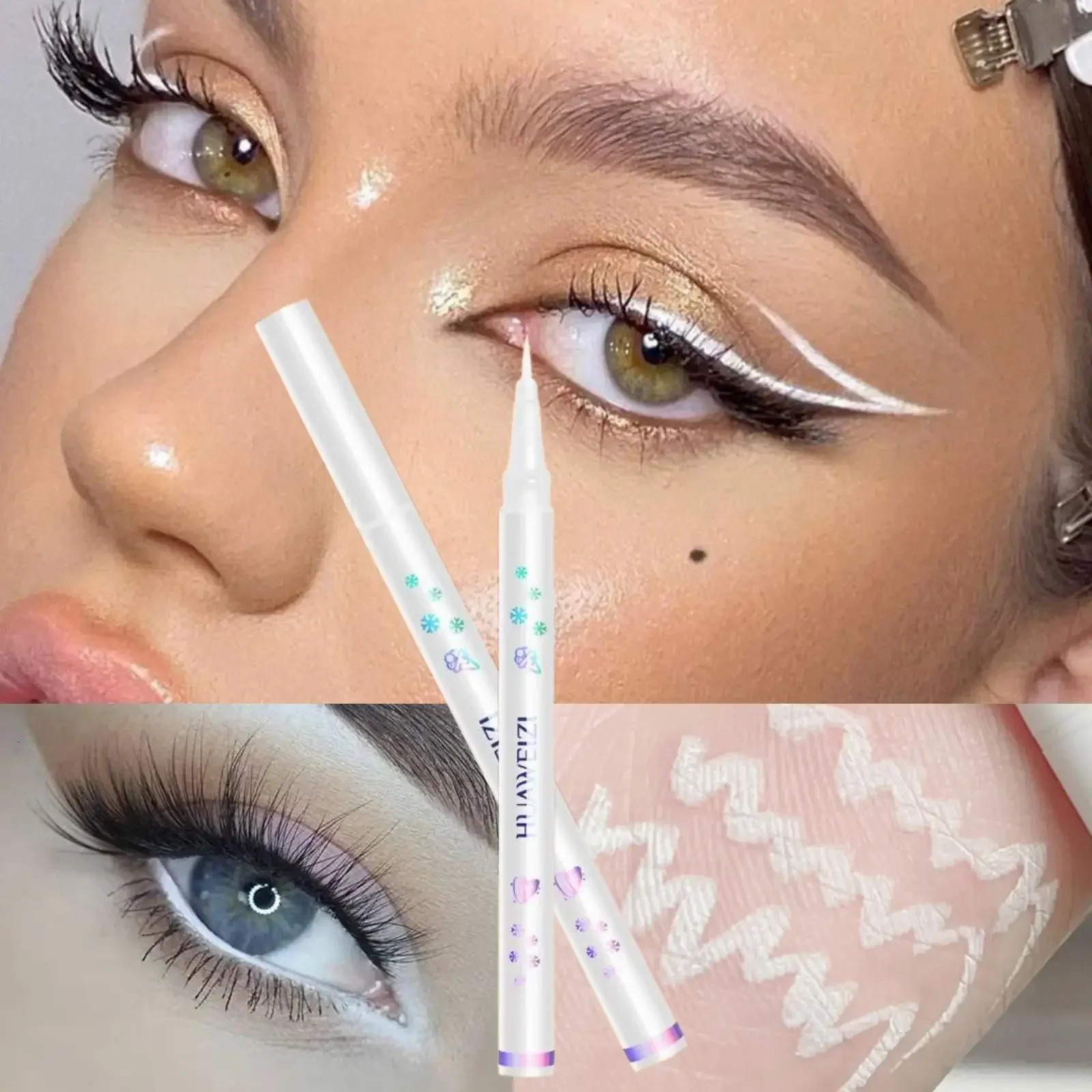 Matte White Eyeliner Liquid Pen Lying Silkworm Pencil Brighten Corners of Eyes Ultra-thin Waterproof Pigment Smooth Eyeshadow 250704