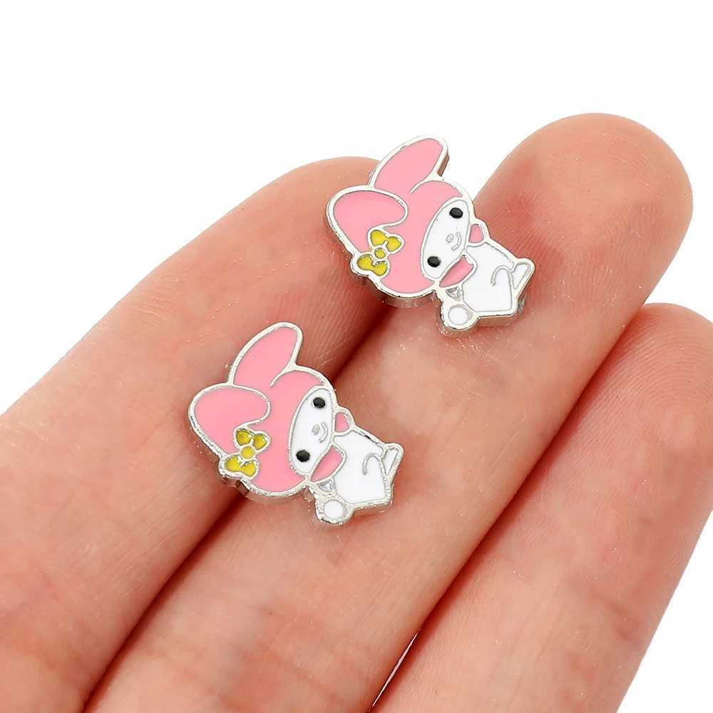 Sanrio Hello Kitty Melody Crystal Stud Earrings for Women Silver Plated Sanrio w250716