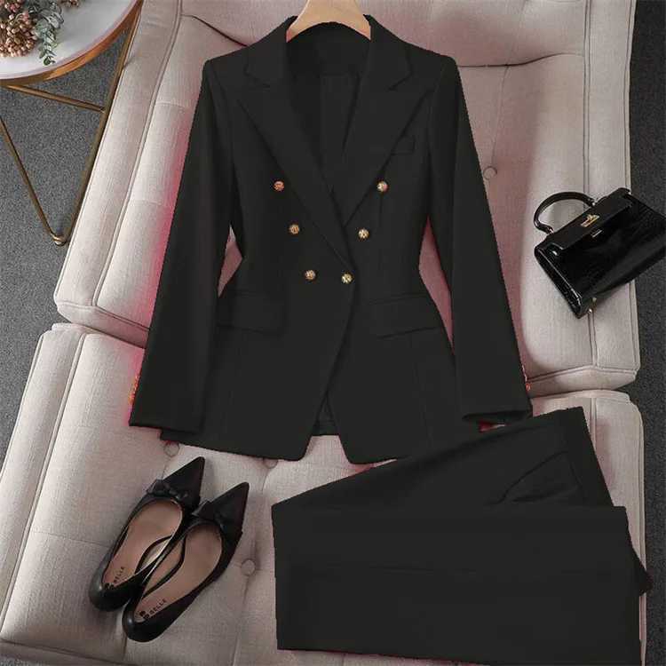 Casual Long Slve Blazer Pant Sets Suits For Woman 2025 Fashion 2 Pieces Set For Women Office Lady Coats Jackets X250704