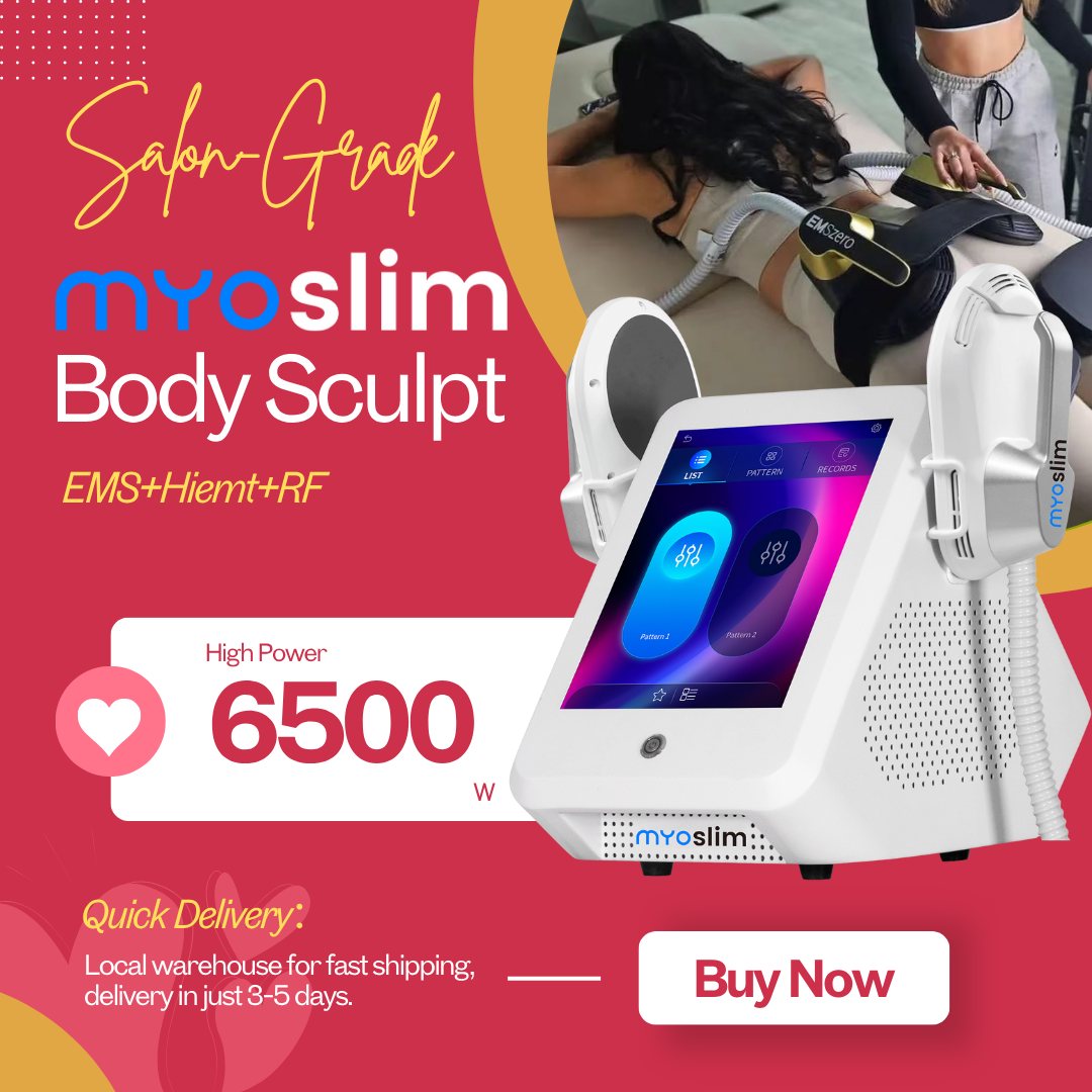Professional MYOSLIM Machine EMS Body Slimming Muscle Stimulation Lose Weight Sculpt Therapy 4 Handle Pelvic Buttock Fat Burner