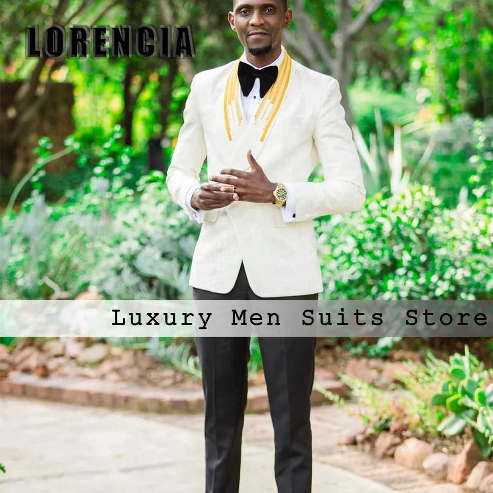 Exquisite Shawl Collar Tuxedos for Groom Wedding 2 Pieces Men Suits Simple Customized Blazer Pants abiti uomo estivi eleganti X250704