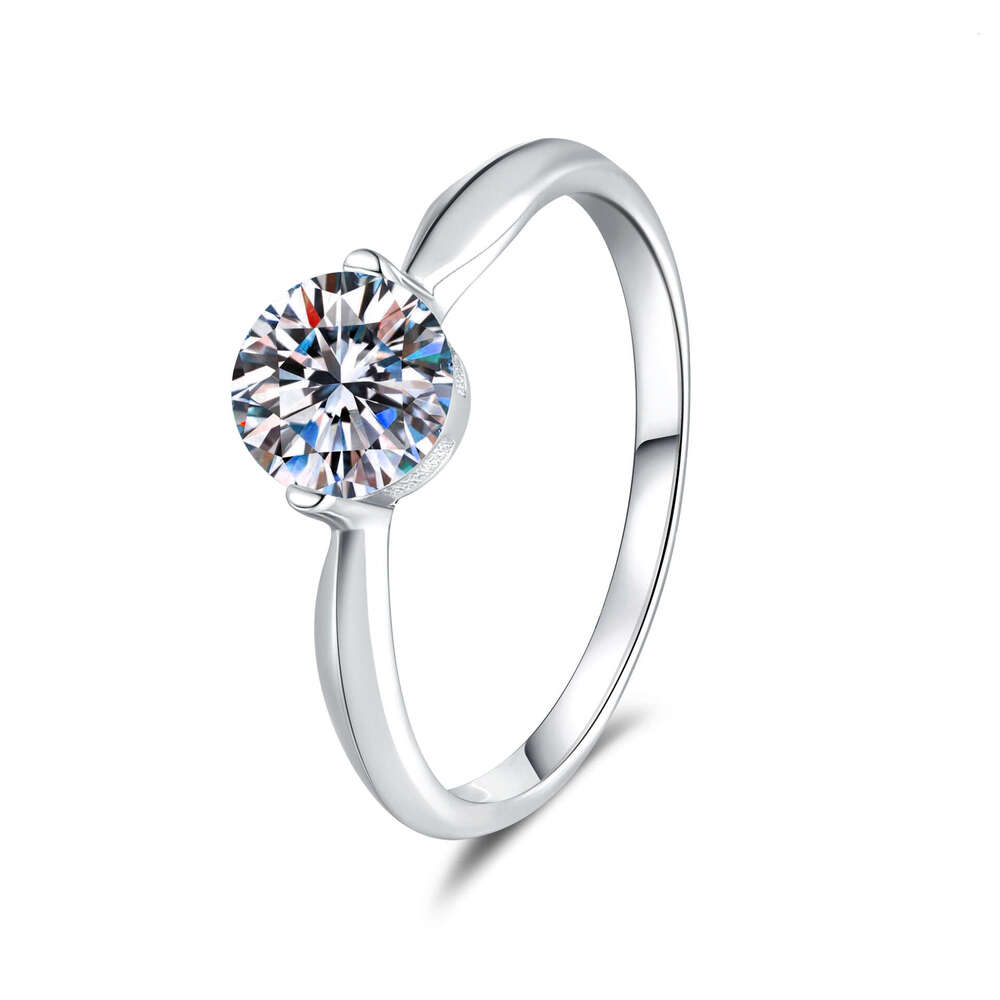 S925 Pure S925ilver S925mall WaiS925t S925panning Galaxy High-end PropoS925al 1 caratS925 MoiS925S925anite Ring 100