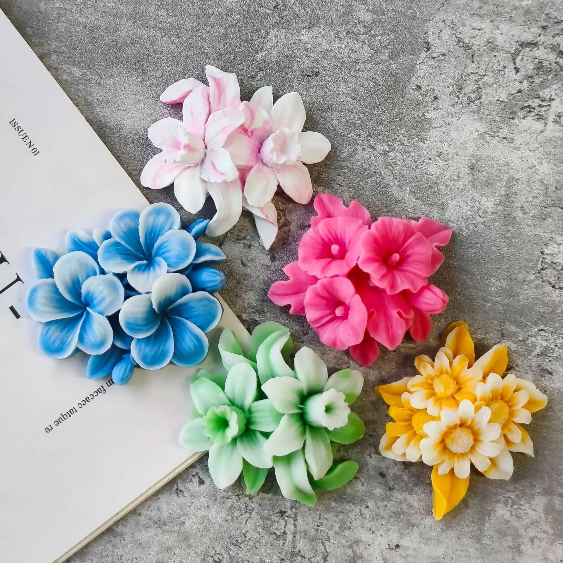 100% Resin Mold for DIY Aromatherapy Candles Diffuser Stones Plaster Handmade Soap Petal Resin Crafts and Home Decoration W250704