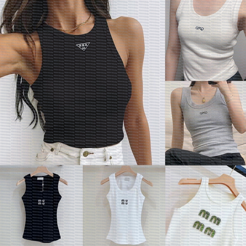 Designer Womens Tops Tees Crop Tshirt Top High Quality GG-P-R-A Sexy Tank Top Women Summer Fashion Sexy Crop Tops Tshirt Sleeveless Knit Sleeveless Backless Tops Dress