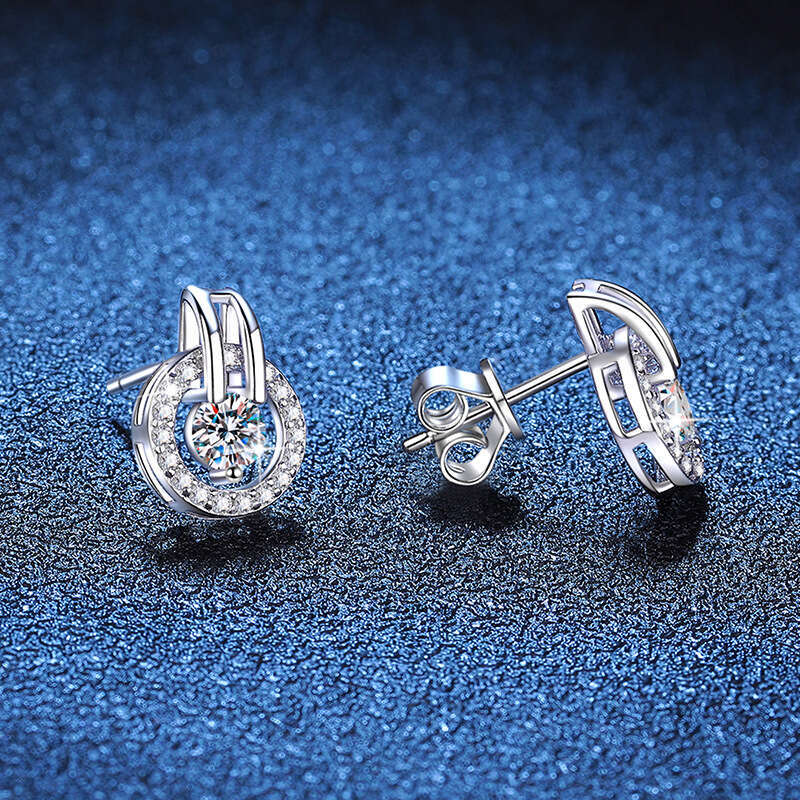 S925 Pure S925ier for Women, Unique S925tarry S925ky EarringS925, D Color MoiS925S925anite EarringS925 38b