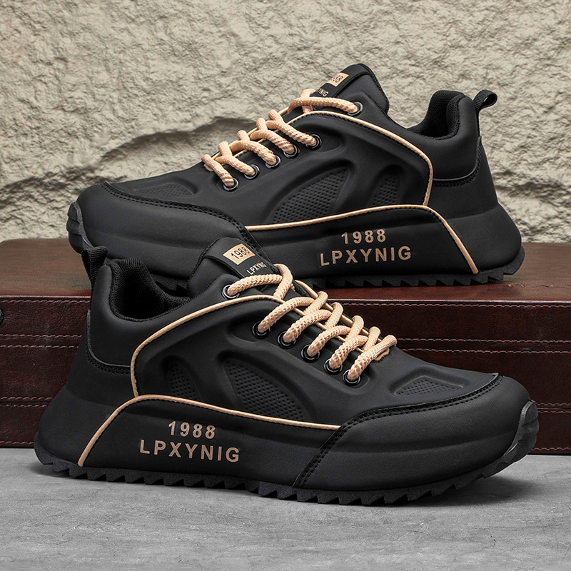 Free shipping casual shoes men plus size sports shoes trendy running shoes black green