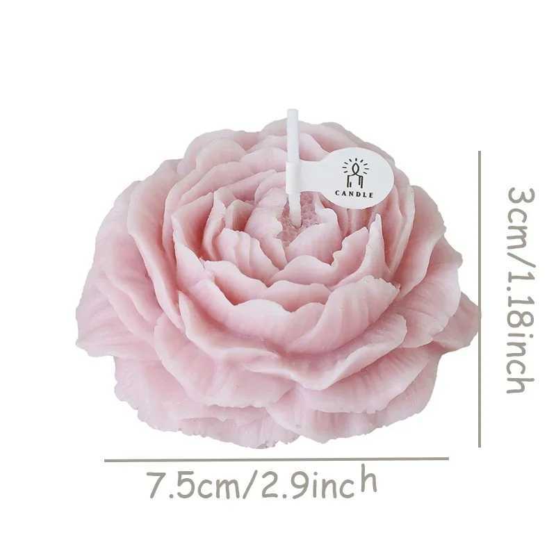 1 pack peony flower scented candle suitable for holiday and wedding parties indoor use bedroom and restaurant decoration W250704