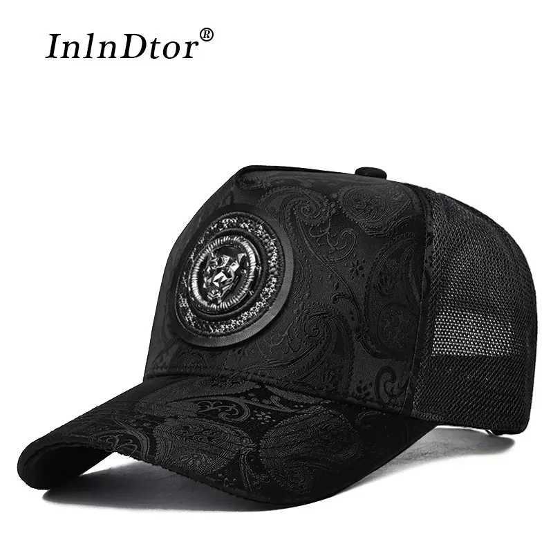 InlnDtor summer thin style leopard baseball cap fashion tide brand duck cap mens wide brim casual outdoor fishing hat X250704