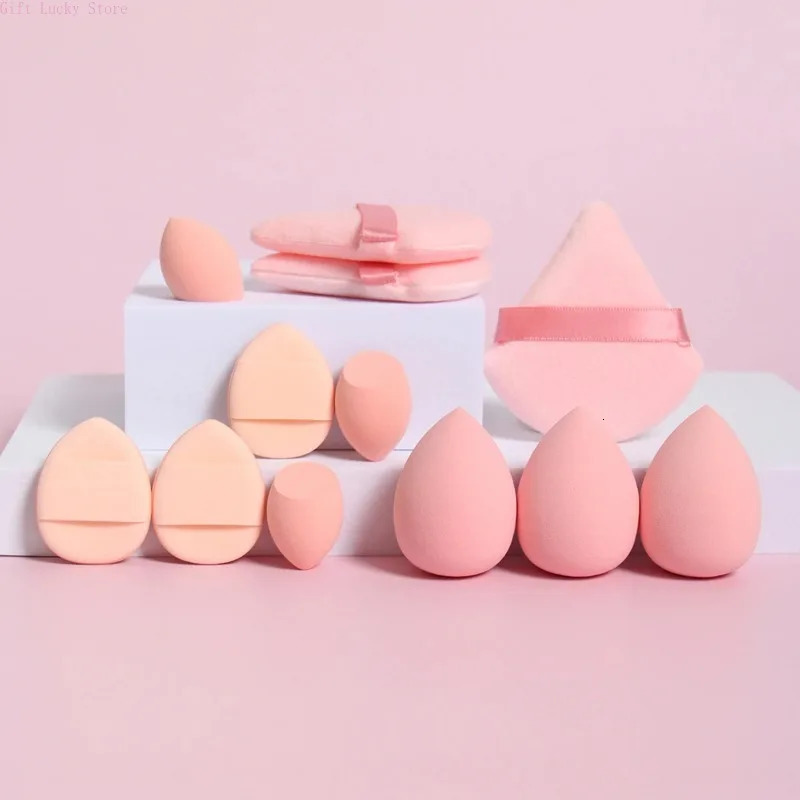 12-Piece All-Purpose Makeup Sponge Set Made of Loose Powder Puffs Mini Air Cushion Puffs Beauty Eggs and 3 Mini Beauty 250625