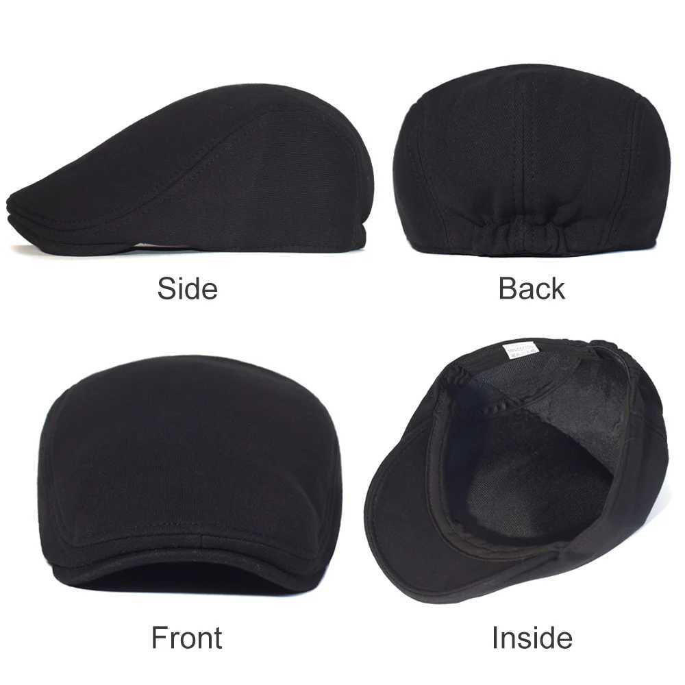 Cotton Newsboy Caps Men Wen Hat Soft Casual Beret Solid Unisex Retro Hat Driver Flat Cap The waiter Cap X250704