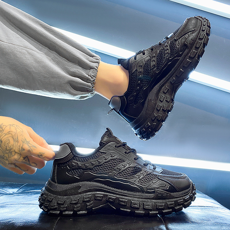 new hot Free shipping designer sneaker breathable versatile odor proof wear resistant mesh sports leisure thick soled teenage dad running shoes