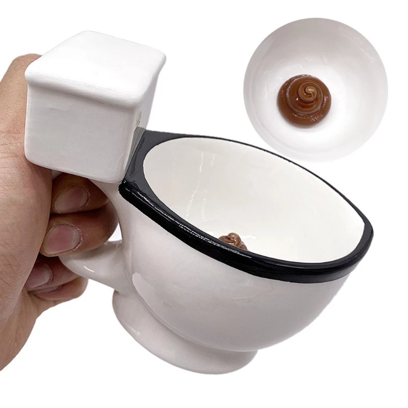 Creative Ceramic Toilet Mug Tea Coffee Cup Funny Humour Gift 3D Tea Office Cup Drinkware Ice Cream Cup