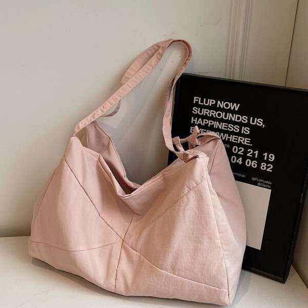 New Tote Nylon Solid Color Crossbody Student Minimalist Large Capacity High-end Feel Women's Shoulder Bag Fashion Versatile