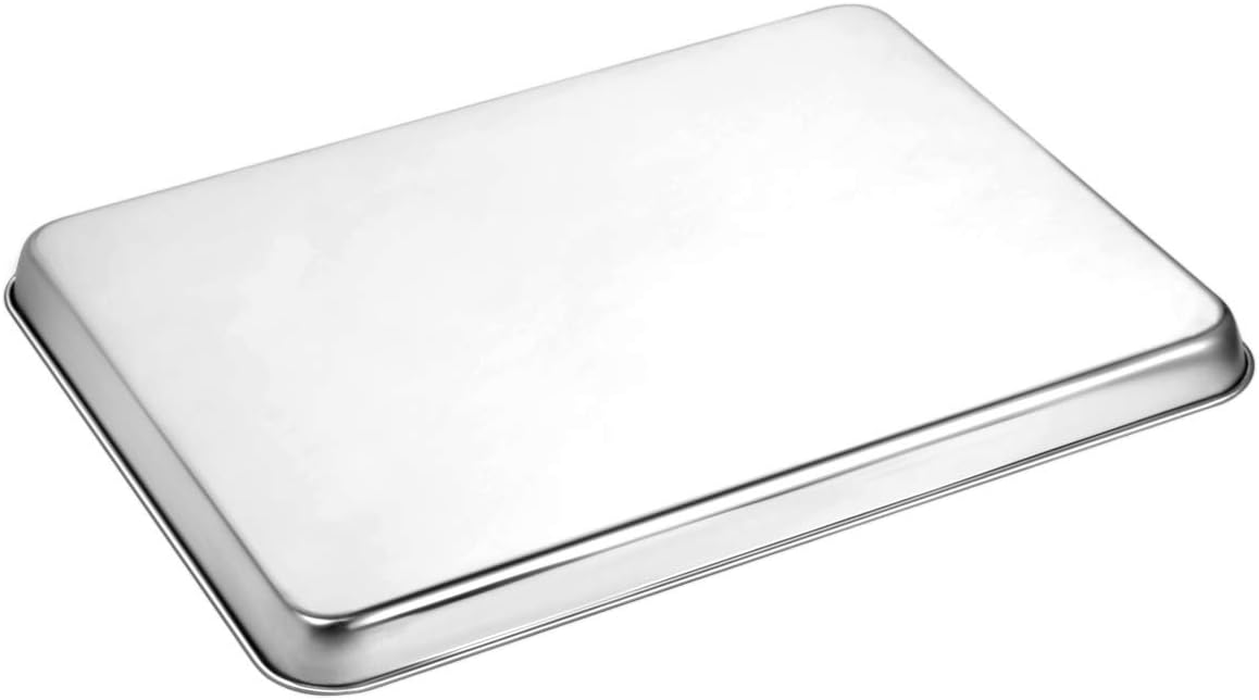 3-Piece Stainless Steel Baking Sheet Set (9/12/16 Inch), Commercial Grade Non-Toxic Cookie Pan, Heavy Duty Oven Tray for Baking