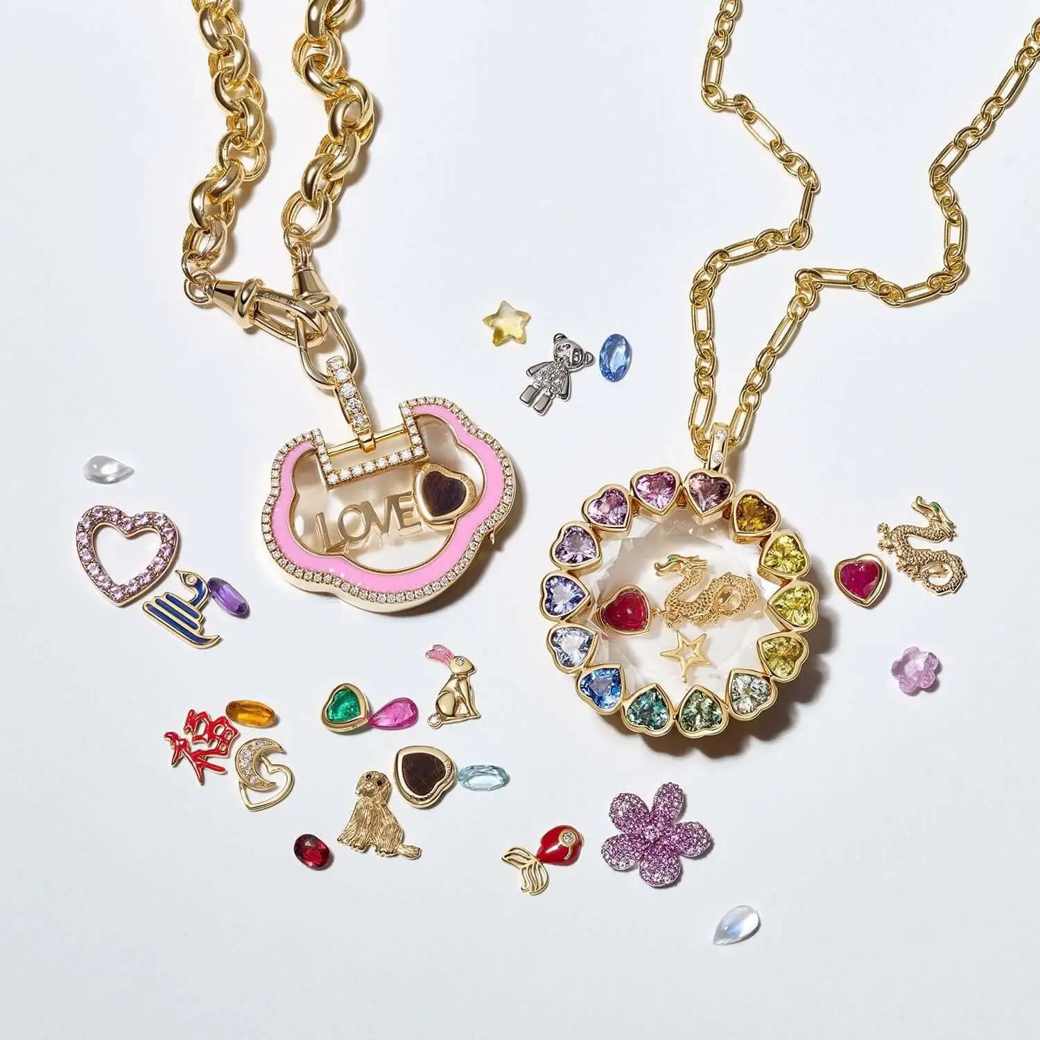 2025 Fashion ins style small pendant glass box female zircon full diamond clavicle chain gift 250701