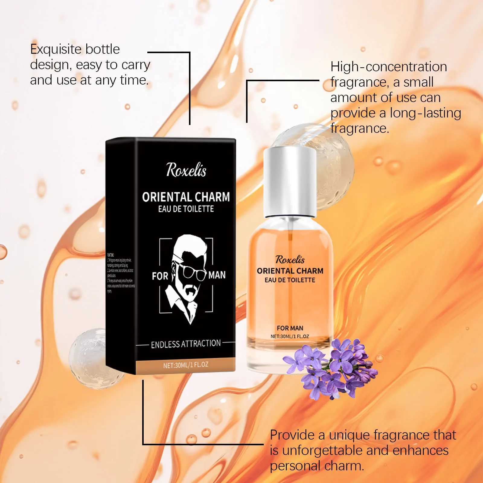 Roxelis 30ml Oriental Men Charm Perfume Light Fragrance Flirting Pheromone Glamour Men Remove Odor Fresh Body Dating Perfume XJ250704