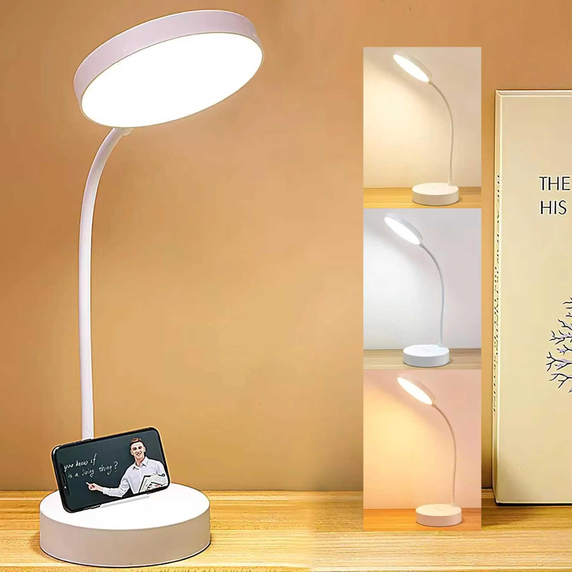 3 Brightness LED Desk Lamp Portable Table Light USB Charging Eye Protection Touch Control Adjustable Gooseneck for Bedroom XJ250703