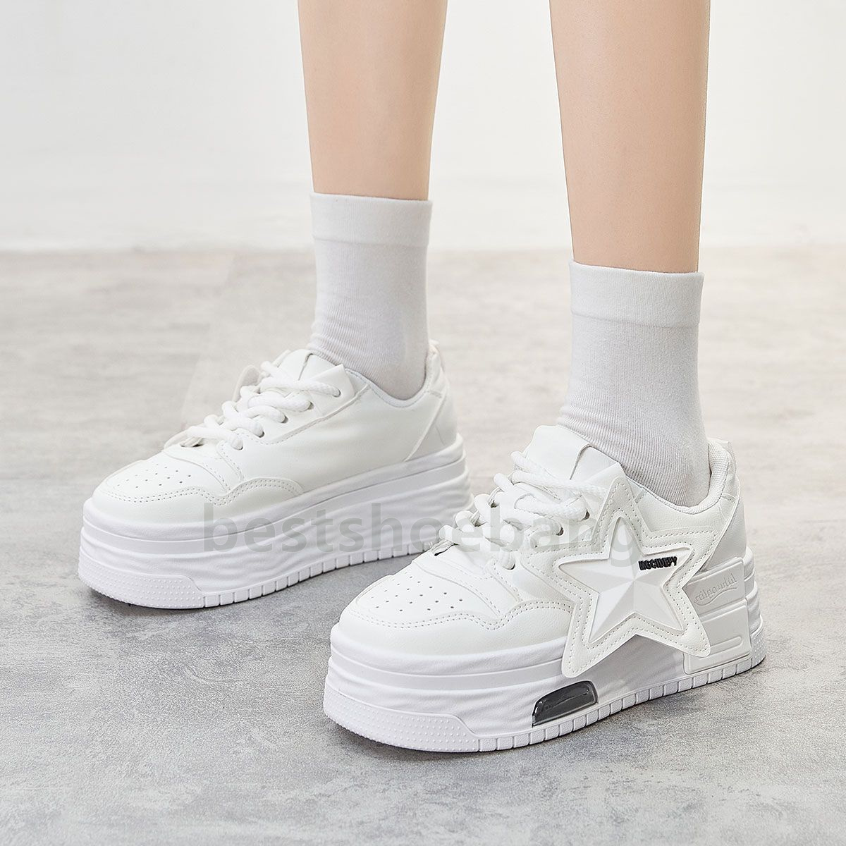 new spring autumn sneakers thick-soled trainers designer shoes womens comfort casual fashion non-slip height increasing durable walking women shoes