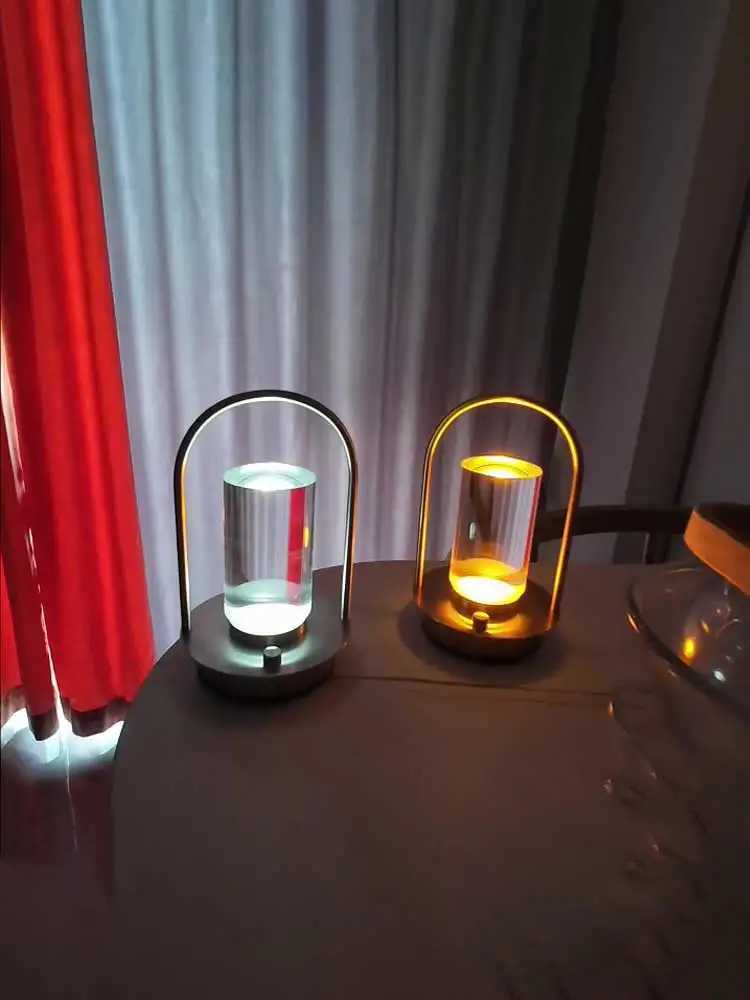 LED Touch Sensor vintage black gold silver Camping Table Lamp fixture rechargeable desktop night light restaurant bedroom decoration XJ250703