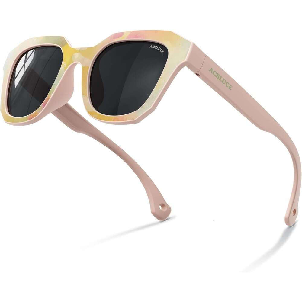 Sunglasses Polarized 3 Kids Boys Girls Unbreakable Frame Teen Youth Child Sport Baseball Beach Glasses for Age 5-12