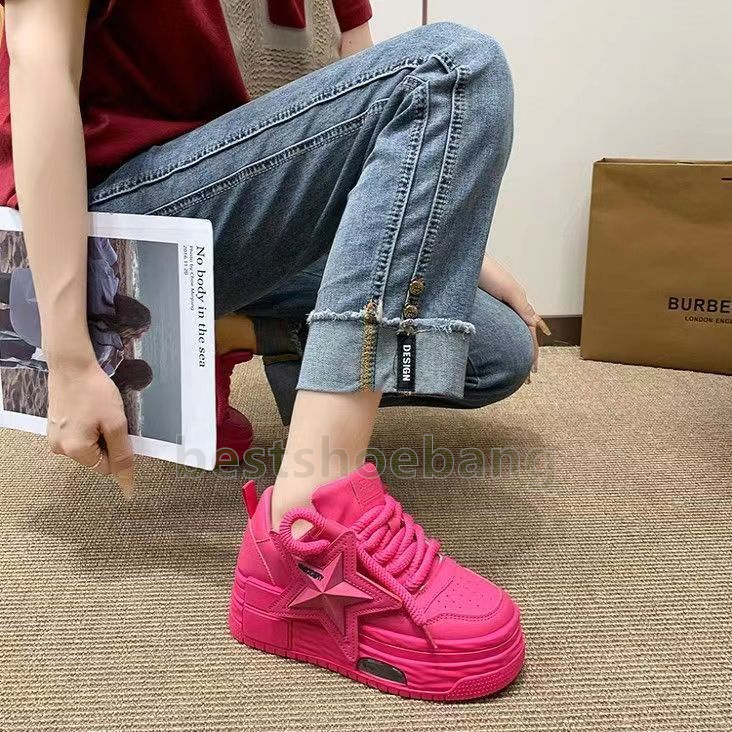 new spring autumn sneakers thick-soled trainers designer shoes womens comfort casual fashion non-slip height increasing durable walking women shoes